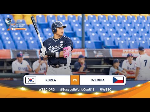 HIGHLIGHTS – Game 17 – Korea vs. Czechia – WBSC U-18 Baseball World Cup