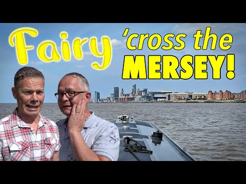 Narrowboat across the River Mersey Estuary to Liverpool. Ep. 158.