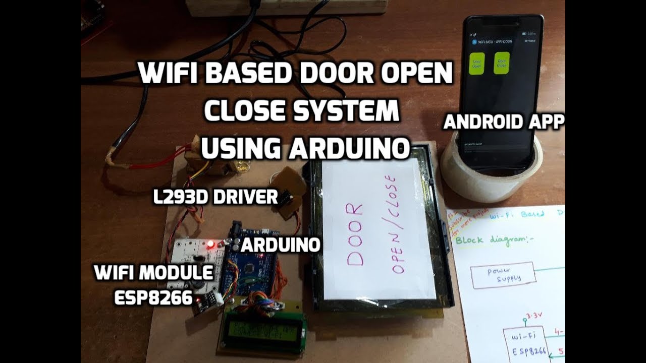 WIFI Based Door Open / Close System Using Arduino, Android App