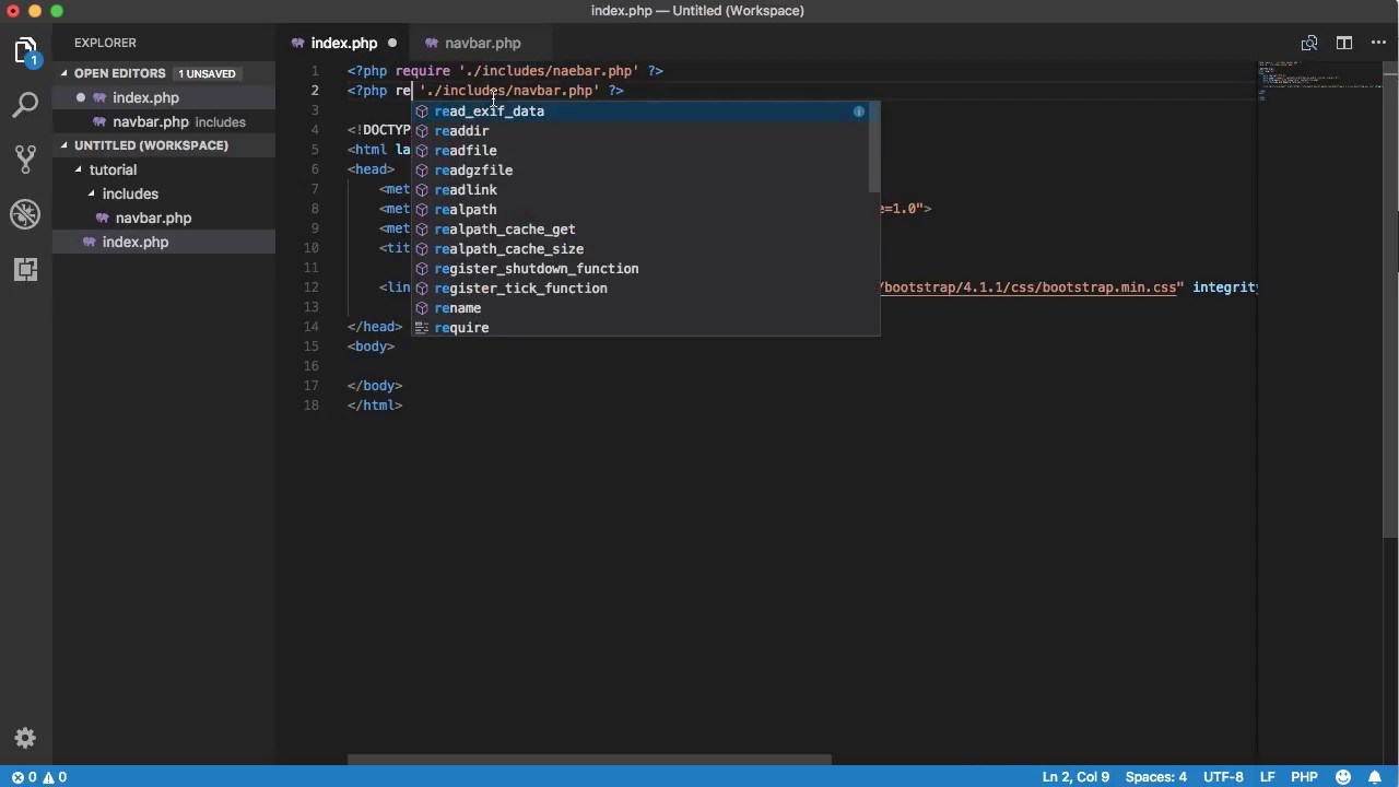 PHP Tutorial 19 - Include and Require Statements