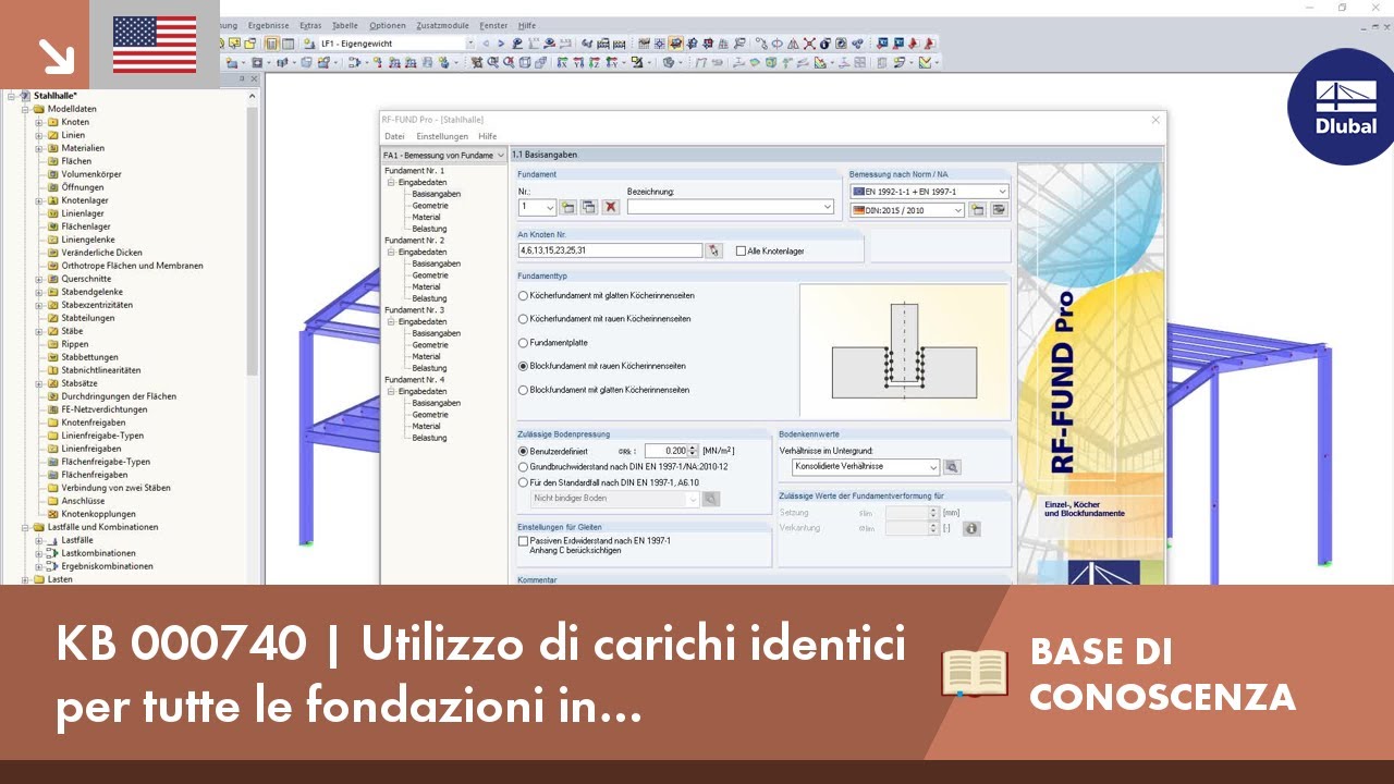 KB 000740 | Identische Lasten für alle Fundamente