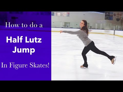 How to do a Half Lutz Jump in Figure Skates! - Learn To Jump On Ice!