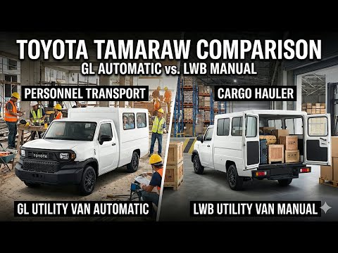 Thumbnail for 2026 Toyota Tamaraw GL Utility Van AT and LWB Utility Van MT comparison by Toyota Van, Toyota, WiLL, Van