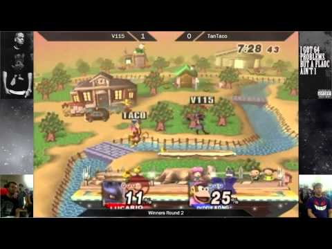Flaoc 11 - Brawl Singles - V115 (Marth/Lucario/Snake) vs TanTaco (Diddy)