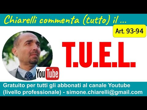 Cod094 - Chiarelli comments (all) on the TUEL (Consolidated Local Authorities Act) - Art. 93-94 (...