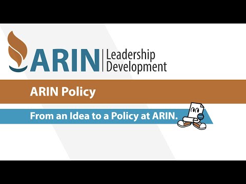 Inside the American Registry for Internet Numbers (ARIN): Policy Development