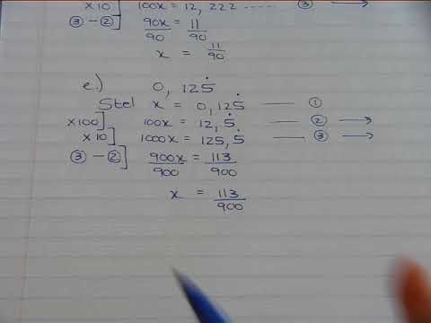 Graad 9 Herleiding van repeterende desimale na breuke 23 Jan