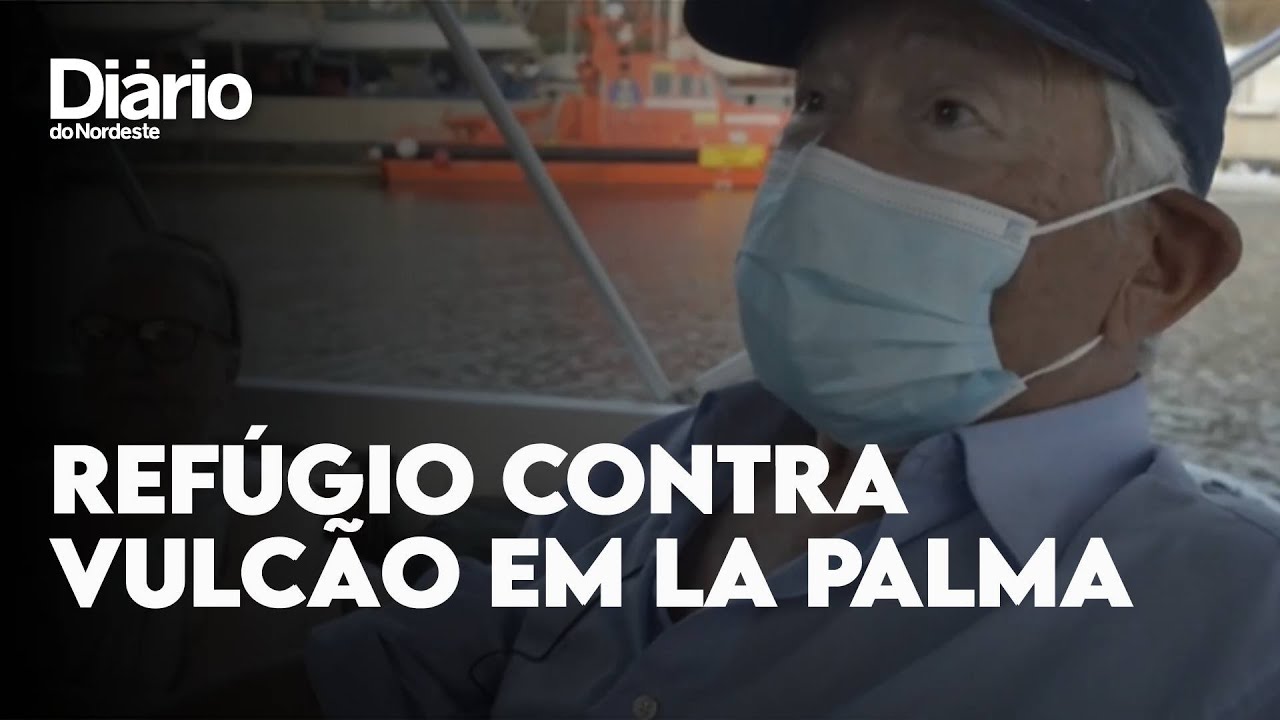 Imagem da notícia: VÍDEO: Idosos se refugiam em barco para esperar fim de erupção em La Palma
