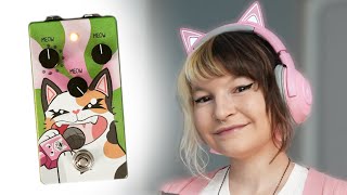 Video thumbnail for Cat guitar pedal that meows - Meowdulator by Harp Lady
