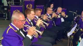 On Stage with Brighouse and Rastrick Brass Band - Carfest North 2016