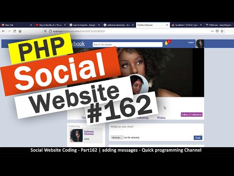 Social Website from scratch Part 8 Profile Page Top Bar | PHP | HTML | CSS | MYSQL Database
