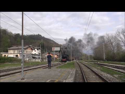 TRENO STORICO CON LA GR.940 DA CUNEO A VENTIMIGLIA IN ARRIVO A ROBILANTE (CN) LUN. 22 - 4 - 2019