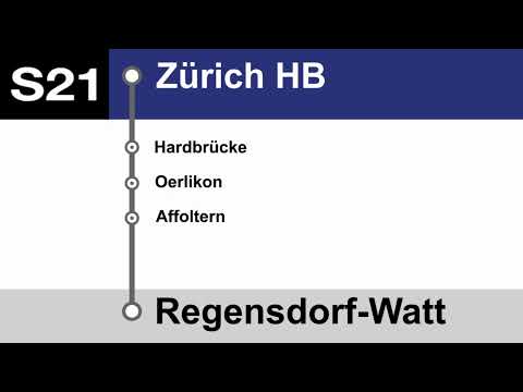 ZVV (SBB) Ansagen » S21 Zürich HB — Regensdorf-Watt (HVZ Abend)| SLBahnen