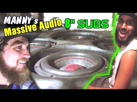Massive Audio HIPPO 8" Subwoofers w/ Manny's LOUD Precision Power Speakers & Soundstream X3 Bass Amp