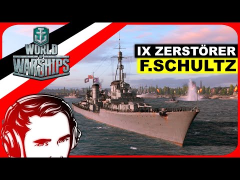 Der deutsche IX Zerstörer F.SCHULTZ in ⚓ World of Warships 36: Deutsch/German/Gameplay