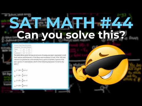 Can you solve this SAT Math Problem? (Question 44)