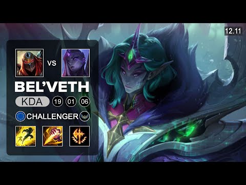 Bel'Veth vs Zed Jungle - EUW Challenger - Patch 12.11 Season 12