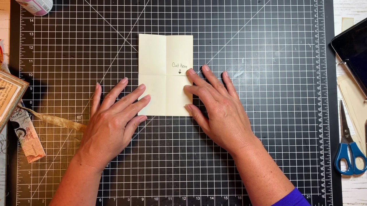 Tutorial - Creating a junk journal tuck spot with a hidden note card