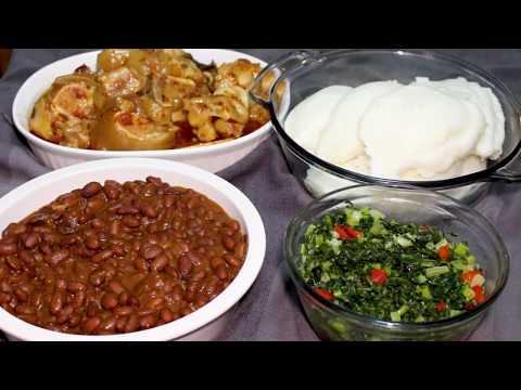 Sunday Dinner | Zambia Food | Cow Trotters (Vimbombo) | Beans | Rapu