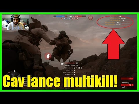 Battlefield 1 - New Cavalry lance multi-kill! | How to use the Cav Lance!