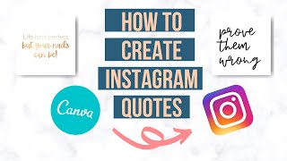How To Make Instagram Quotes | Canva Tutorial | Etsy Passive Income