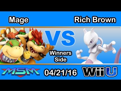 MSM 42: Mago (Bowser, Bowser Jr) Vs. Rich Brown (Mewtwo) Winners Side - Smash Wii u