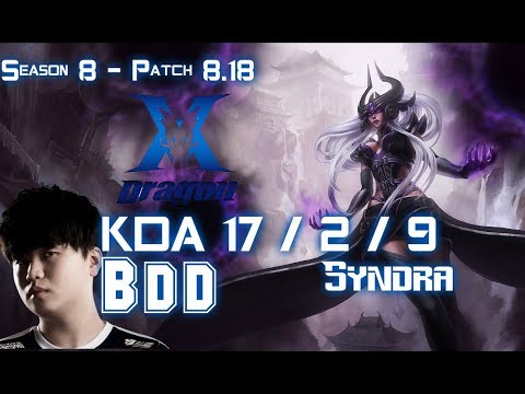 KZ BDD SYNDRA vs ZED Mid - Patch 8.18 KR Ranked