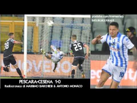 Pescara-Cesena 1-0 - Radiocronaca di Massimo Barchiesi & Antonio Monaco (15/4/2016) da Rai Radio 1