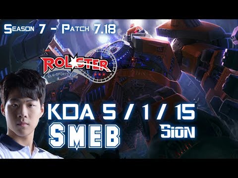 KT Smeb SION vs JAYCE Top - Patch 7.18 KR Ranked