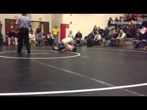 Council Rock South's Dylan Schwartz leading North's Luke Ely 7-1. Hawks leading D1 Dual 54-9 @CRhawk