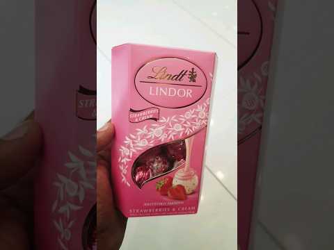 lindt Lindor strawberry flavour #trending #chocolate #chocolatecake #chocolatelover #darkchocolate #