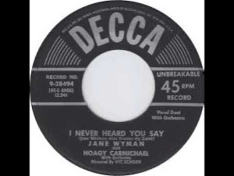 I Never Heard You Say (1952) - Jane Wyman and Hoagy Carmichael