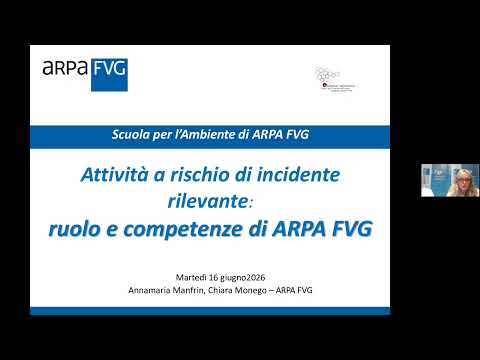 frame del video: attività a rischio di incident..., visibile all'interno del canale youtube di arpa fvg