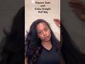90s NATURAL FLIPOVER WITH  KINKY STRAIGHT HALF WIG 18”#halfwig #gluelesswigs #hairtutorial #fyp