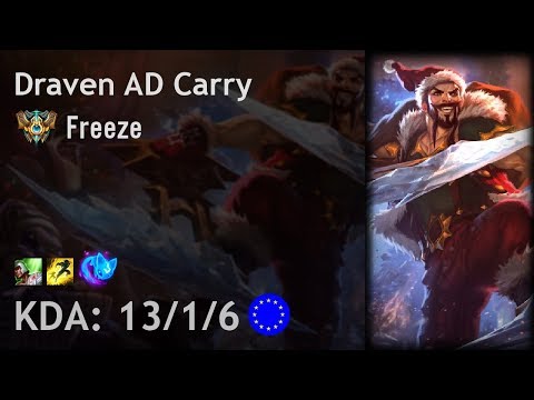 Draven AD Carry vs Caitlyn - Freeze - EUW Challenger Patch 8.2