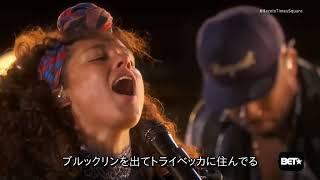 Alicia Keys &amp; Jay Z Empire State of Mind_Live_Times Square_JPSub_日本語字幕