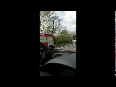 Pożar autobusu na DK17 - Fajsławice