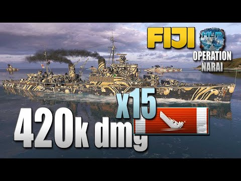 Cruiser Fiji, Operation Narai, 421k damage - World of Warships
