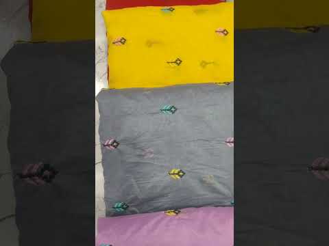Mul Chanderi embroidery fabric