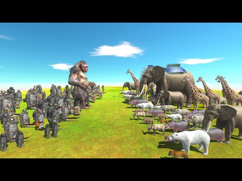 Mutant Primates vs Modern Mammals - Animal Revolt Battle Simulator ARBS