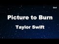 Picture To Burn - Taylor Swift Karaoke【No Guide Melody】