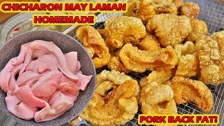 PAANO MAGLUTO NG CHICHARON MAY LAMAN? BINILAD SA ARAW NA BALAT NG BABOY! PORK BACK FAT CHICHARON!