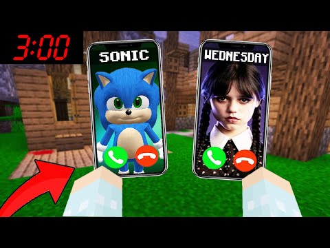 GECE 03:00'te WEDNESDAY VE BEBEK SONİC BENİ NEDEN ARIYOR? - 😱 Minecraft