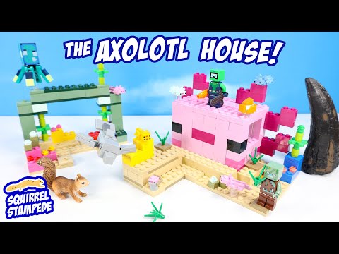 SquirrelStampede - LEGO Minecraft The Axolotl House Build LIVE Review