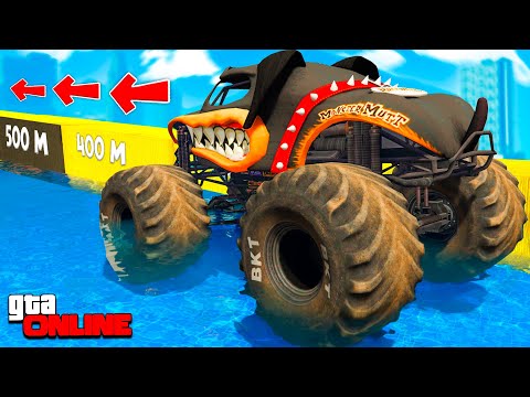 КАК ДАЛЕКО ЗЛОЙ БИГФУТ СОБАКА ПРОЕДЕТ ПОД ВОДОЙ GTA ONLINE ? ЭКСПЕРИМЕНТЫ В ГТА