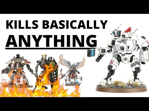 MASSIVE Damage Combo - Crisis Battlesuits Kill Almost Anything in 40K - T'au Empire Analysis