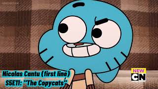 First and Last Lines of Gumballs Voice Actors (TAW