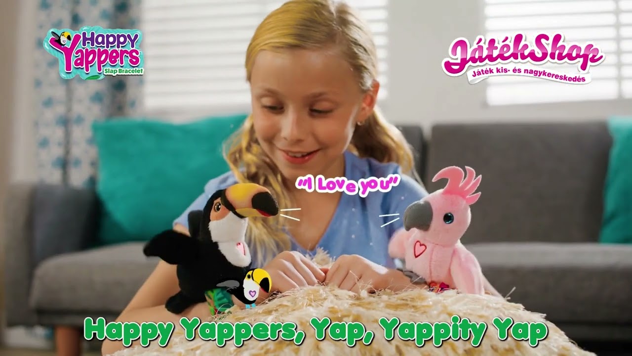 Happy Yappers interaktív plüss Kakadu videó