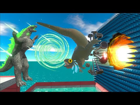 Evolved Godzila Green Pushes Units into the Kaiju Portal to Fight Mechagodzilla! - ARBS