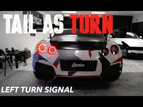 Nissan GTR LED Tail Light Turn Signals and Reverse Bulb Modification - Diode Dynamics Tail as Turn